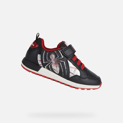 Geox Alben Sneakers Mädchen Schwarz Rot | WSI-293158