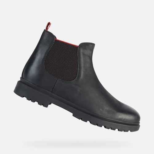 Geox Andalo Stiefeletten Herren Schwarz Rot | LZS-536179