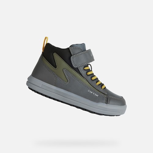 Geox Arzach Sneakers Jungen Dunkelgrau Grün | ZCW-976584