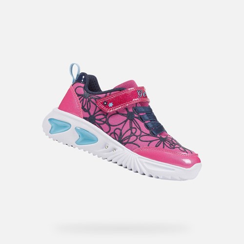 Geox Assister Light-up Shoes Mädchen Fuchsie Navy | KLM-903645