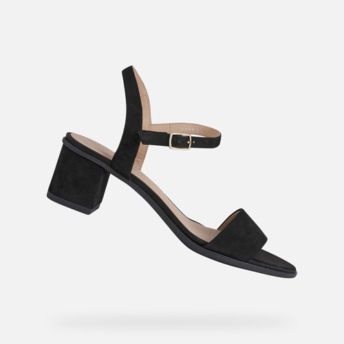 Geox Aurely 50 Sandalen Damen Schwarz | VYF-157293