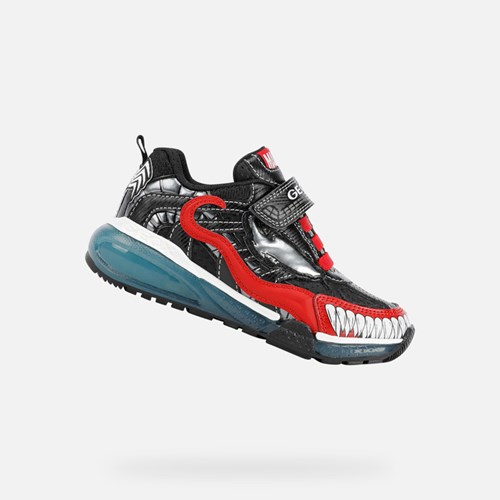 Geox Bayonyc Light-up Shoes Jungen Schwarz Rot | XKS-168590