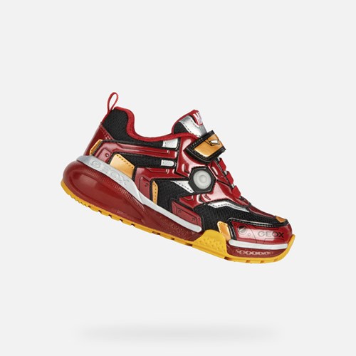 Geox Bayonyc Sneakers Mädchen Schwarz Rot | SHR-378951