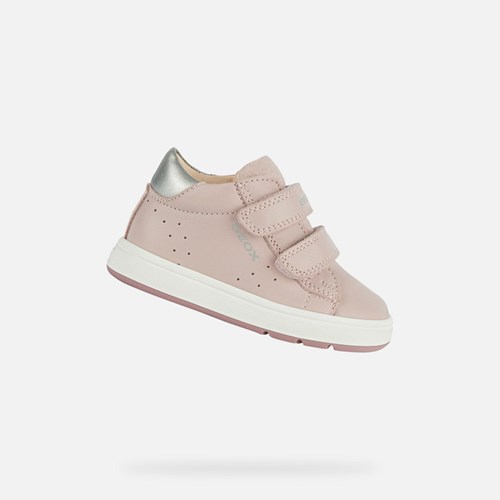 Geox Biglia Sneakers Baby Rosa Silber | SWH-375492