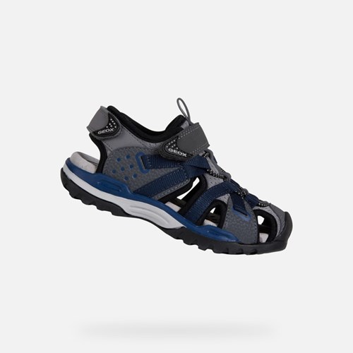 Geox Borealis Sandalen Jungen Dunkelgrau Navy | BMY-812753