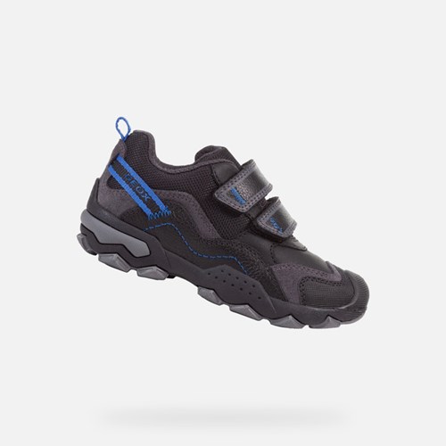 Geox Buller Sneakers Jungen Schwarz Königsblau | AIO-738629