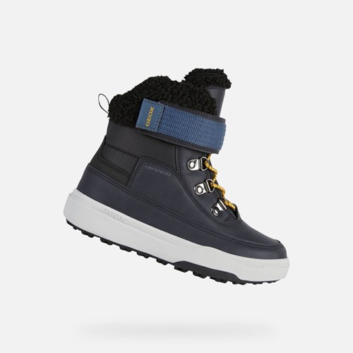 Geox Bunshee Pg Abx Wasserfeste Stiefel Jungen Navy Schwarz | AND-609587