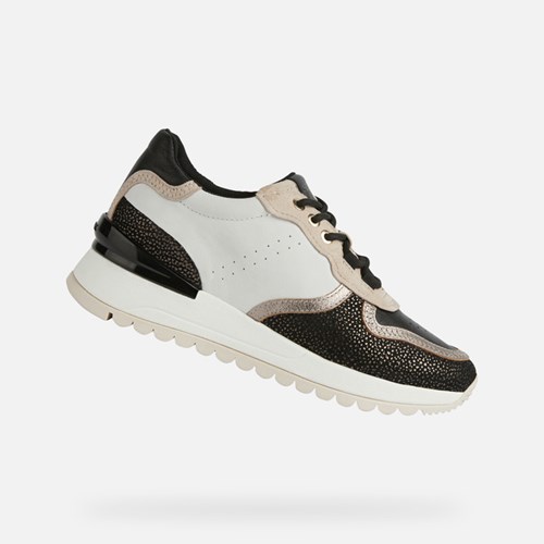 Geox Desya Sneakers Damen Schwarz Weiß | GPL-470628
