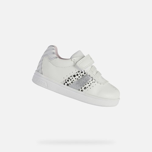 Geox Djrock Sneakers Baby Weiß Silber | PAB-183264