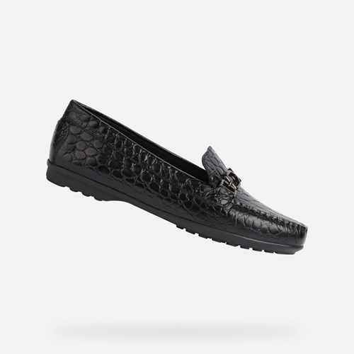 Geox Elidia Loafers Damen Schwarz | YZI-419065