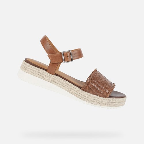 Geox Eolie Sandalen Damen Braun | CVU-057261