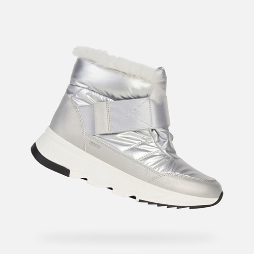 Geox Falena Abx Stiefeletten Damen Silber Hellgrau | AMQ-845932