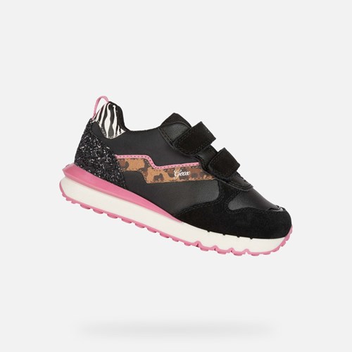 Geox Fastics Sneakers Mädchen Schwarz Fuchsie | ZDG-670932