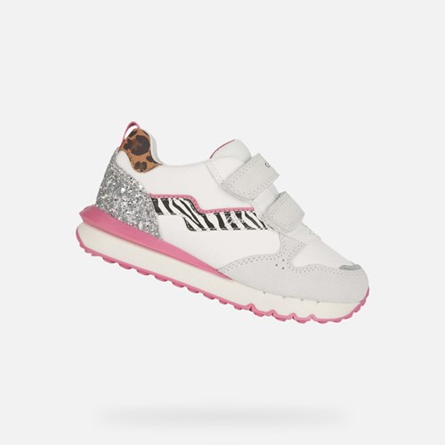 Geox Fastics Sneakers Mädchen Weiß Fuchsie | GZX-072963