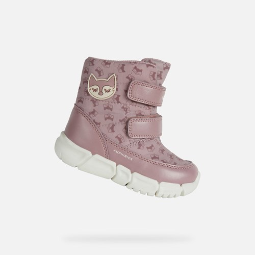 Geox Flexyper Abx Mid-calf Boots Baby Dunkelrosa | YRI-921347
