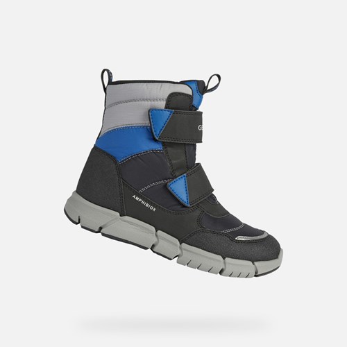 Geox Flexyper Abx Stiefeletten Mädchen Schwarz Königsblau | DQY-213694