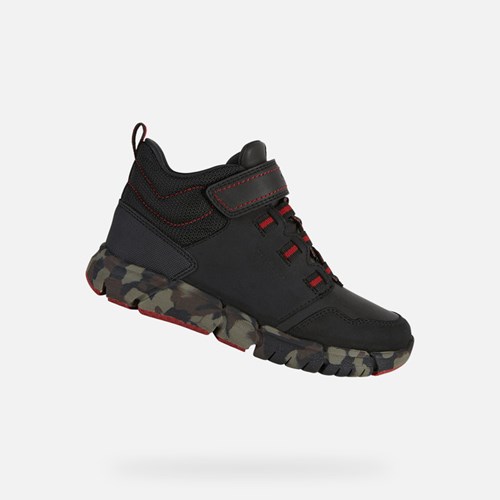 Geox Flexyper Abx Wasserfeste Stiefel Jungen Schwarz Rot | GXM-583740