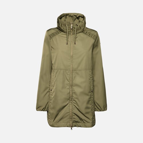 Geox Genziana Jacke Damen Olivgrün | NZQ-015893