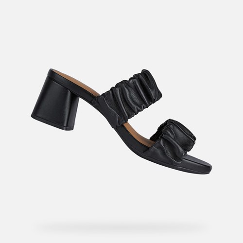 Geox Genziana Mid Sandalen Damen Schwarz | CJM-973128