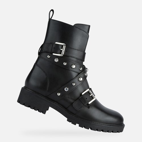 Geox Hoara Stiefeletten Damen Schwarz | PRK-765923