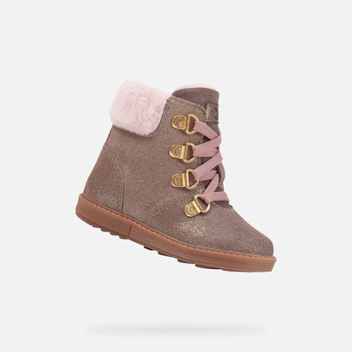 Geox Hynde Mid-calf Boots Baby Grau | GNL-639275