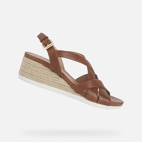 Geox Ischia Corda Sandalen Damen Braun | LBZ-935124