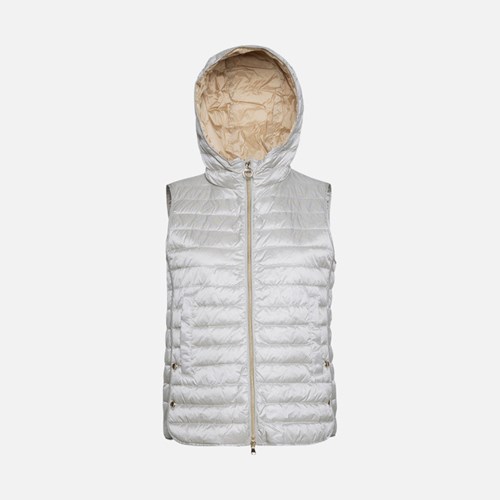 Geox Jaysen Daunenjacken Damen Silber | PWO-498375