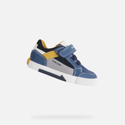 Geox Kilwi Sneakers Baby Avio / Ochreyellow | WOC-582094