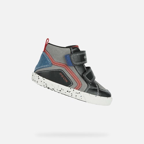 Geox Kilwi Sneakers Baby Schwarz Dunkelrot | BMW-432790