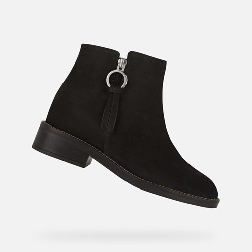 Geox Larysse Stiefeletten Damen Schwarz | WBI-946013