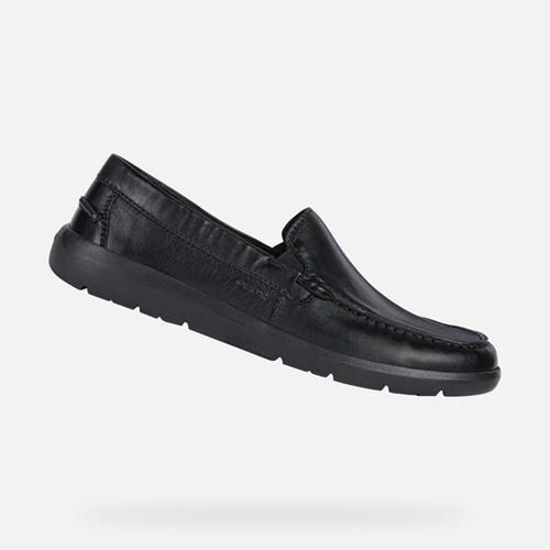 Geox Leitan Freizeitschuhe Herren Schwarz | KWI-968341