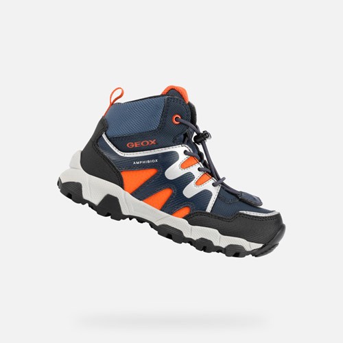 Geox Magnetar Abx Sneakers Jungen Navy Orange | ONR-437618