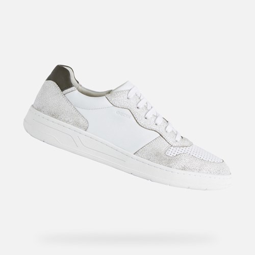 Geox Magnete Sneakers Herren Weiß Hellolivgrün Grün | ZTH-768592