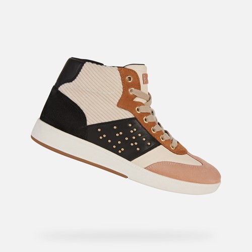 Geox Meleda Sneakers Damen Weiß Schwarz | GVX-439610