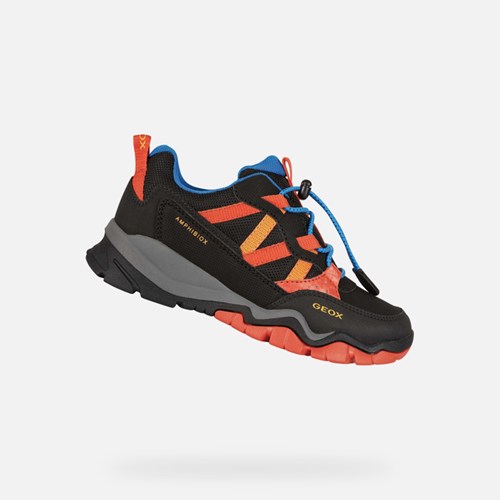 Geox Montrack Abx Sneakers Jungen Schwarz Orange | VFU-218695