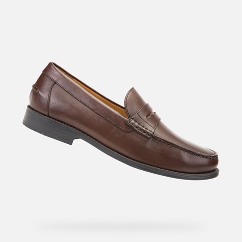 Geox New Damon Loafers Herren Dunkelbraun | SUR-534270