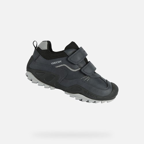 Geox New Savage Sneakers Jungen Navy Grau | LGK-546319