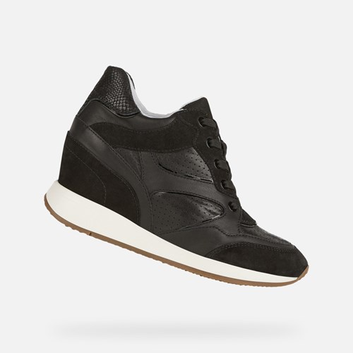 Geox Nydame Sneakers Damen Schwarz | EZB-164092