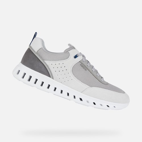 Geox Outstream Sneakers Herren Weiß Hellgrau | EMU-938504