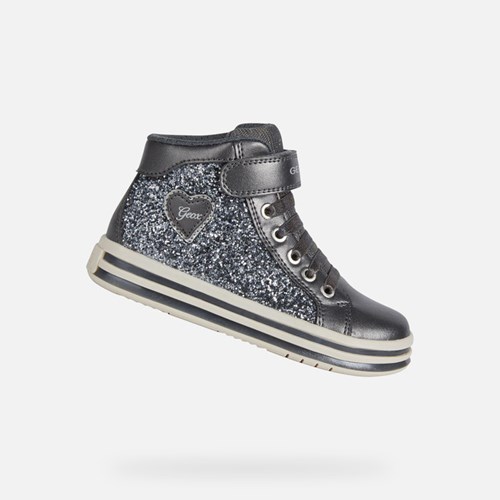Geox Pawnee Sneakers Mädchen Dunkelgrau | WYU-985264