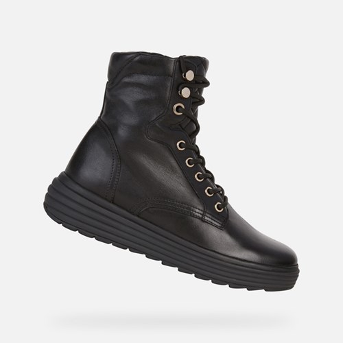 Geox Phaolae Stiefeletten Damen Schwarz | HDA-279806