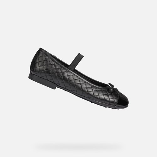 Geox Plie Ballerinas Mädchen Schwarz | WMH-365840