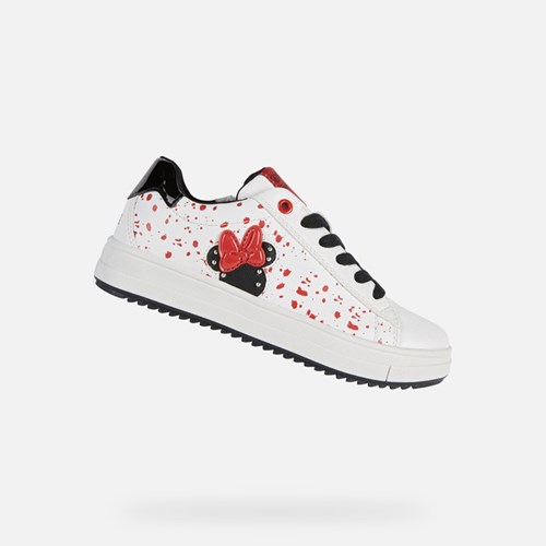 Geox Rebecca Sneakers Mädchen Weiß Schwarz | FIL-452108