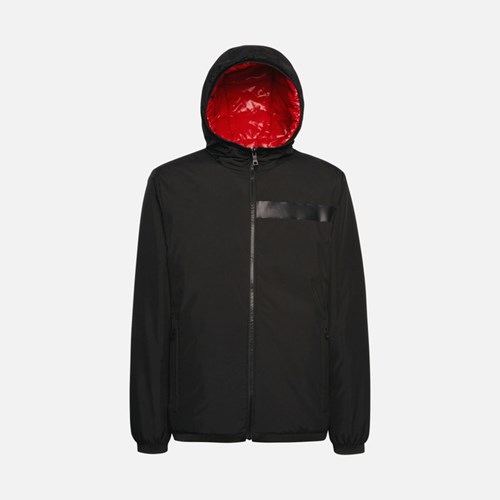 Geox Renan Jacke Herren Schwarz Rot | XAF-413059