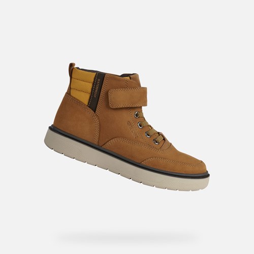 Geox Riddock Mid-calf Boots Jungen Dunkelgelb Braun | NJS-981540