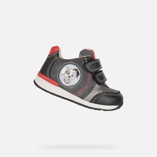 Geox Rishon Sneakers Baby Schwarz Dunkelgrau | NTK-950248
