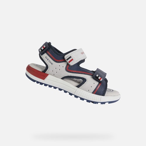 Geox Sandal Alben Sandalen Jungen Hellgrau Navy | PXG-546890