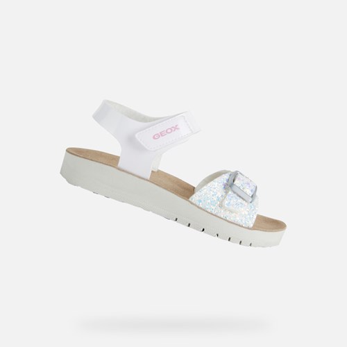 Geox Sandal Costarei Sandalen Mädchen Weiß | LWI-358091