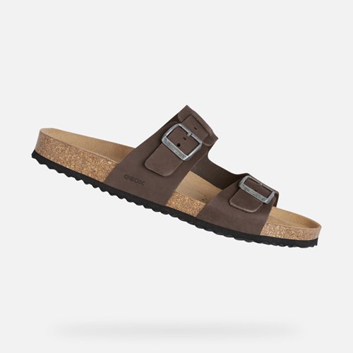 Geox Sandal Ghita Sandalen Herren Dunkelkaffee | DEX-068243