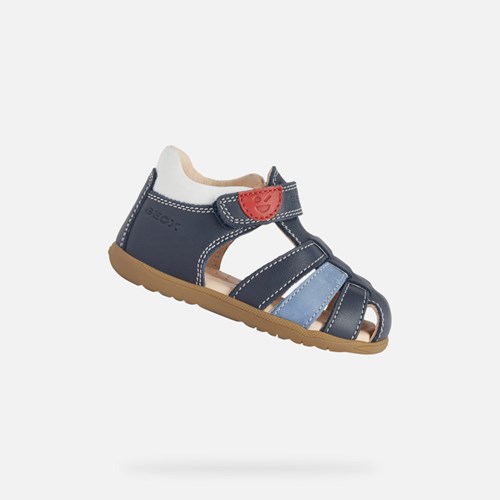 Geox Sandal Macchia First Steps Baby Navy Weiß | XLH-078312
